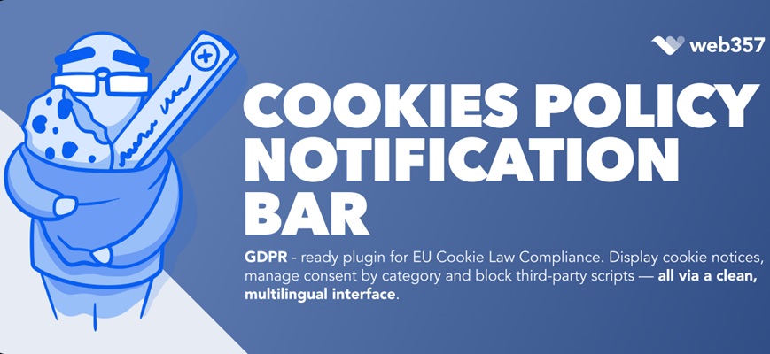 Cookies Policy Notification Bar Plugin for Joomla Websites